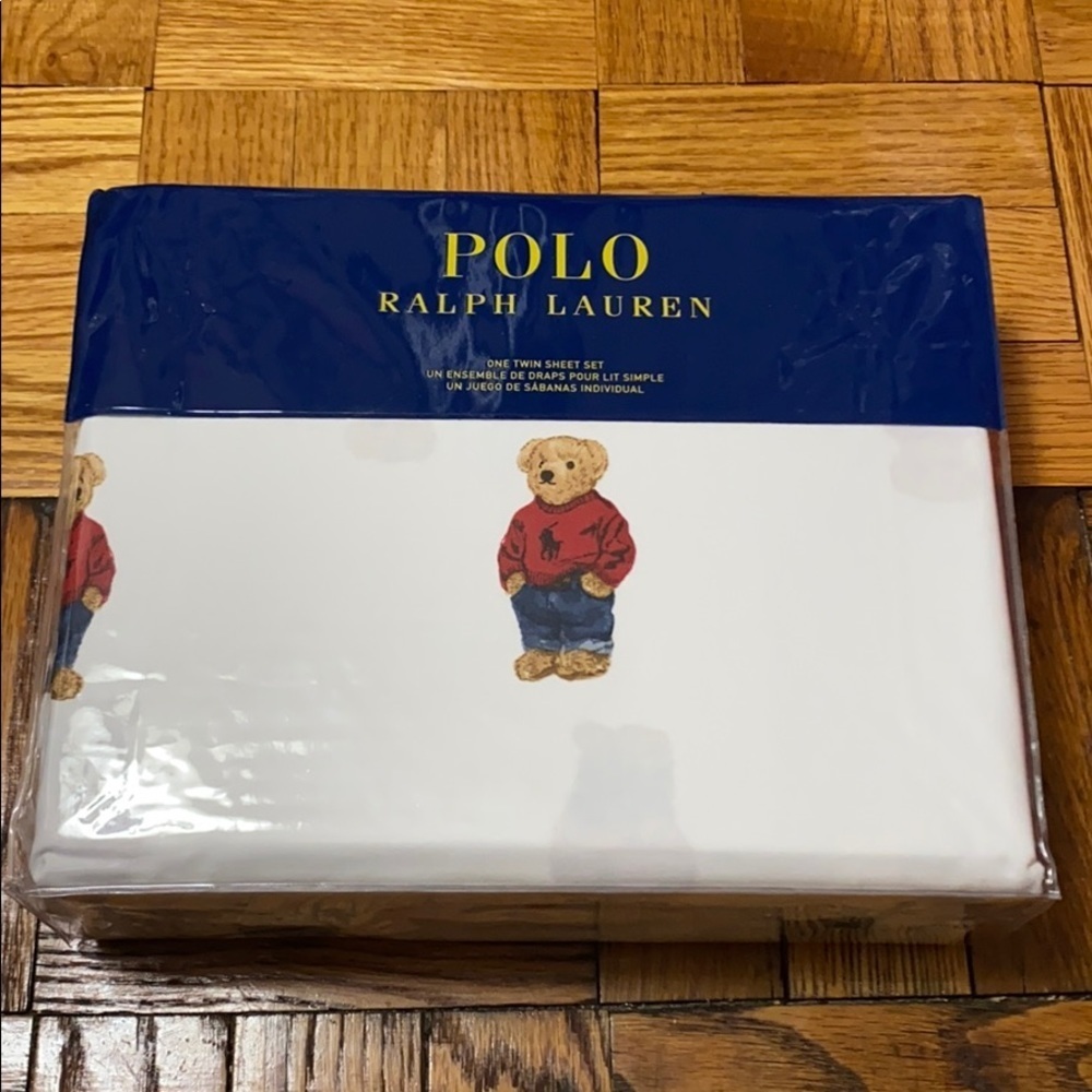 NWT Polo Ralph Lauren polo bear twin sheet set